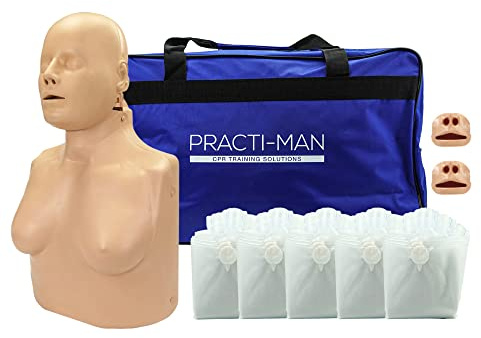 MedX5 2in1 HLW Übungspuppe für Wiederbelebung, Trainingspuppe für Erste Hilfe, Reanimationspuppe, Wiederbelebungspuppe für weibliche Erwachsene und weibliche Jugendliche