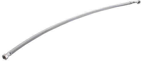 Flexible de inox 1 m con codo, doble hembra 1/2 DN13 | Ideal para espacios reducidos en instalaciones de fontanería y calefacción | Conexión resistente y fácil de instalar | QUICK PLOMBERIE