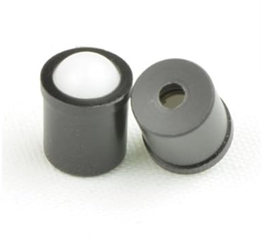 TULDYS 10 Stück Kunststoff-Kugel-Stufenstößel, Push-Fit-Kugelfeder, Kugelstößel, 3 mm, 4 mm, 5 mm, 6 mm, 8 mm, 10 mm(Black colour,3MM X 4)