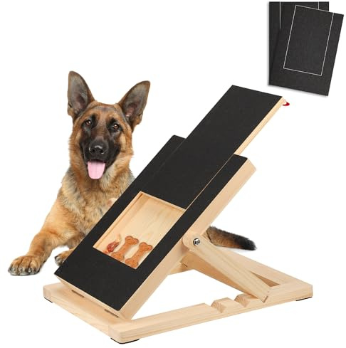 Großes Kratzbrett für Hunde mit Leckerli Schublade für Hunde, Multifunktional Kratzbrett für Nägel für Krallen Trimmwerkzeug für Einfache Nagelpflege