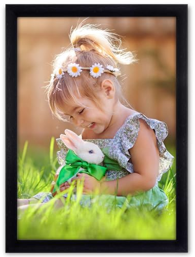 Gentpovth DIN A4 21 x 29,7 cm Edler Schwarzer Holz Bilderrahmen, mit Hochtransparentes Acryl, um Ihre Bilder vor Staub und Beschädigungen zu schützen, für Fotos,Zertifikate,Kunstwerke im A4-Format