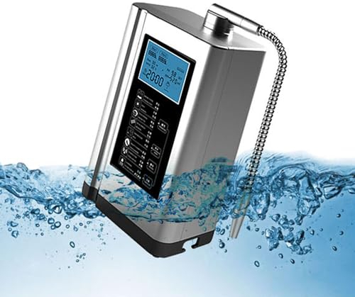 DPLXQPP Máquina Agua Alcalina,Máquina Multifuncional Agua Rica En Hidrógeno,Purificación Agua Doméstica,Agua Alcalina ácida Ph3.5-10.5,Limpieza Automática,Voz Inteligente,silver-110V