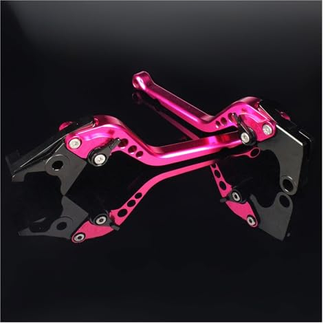Bremshebel Hebel Für Royal Für Enfield Für Hunter 350 2022 2023 2024 Motorrad Einstellbare Bremse Kupplung Hebel Griff Zubehör Kupplung Bremshebel(Farbe:Pink 177mm)