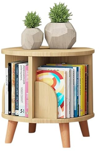 Bücherregale, Holz Drehbares Bücherregal, 360 Display Floor Standing Bookcase Storage Rack, für Kinder&Erwachsene Multi-Functional Bookshelf Organizer, für Schlafzimmer Wohnzimmer Arbeitszimmer Büro