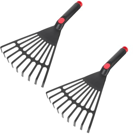CIYODO Rastrello per Giardinaggio in Plastica Resistente Attrezzi Agricoli per Smuovere Terreno e Pulire Foglie Utensili Pratici per e Cortili
