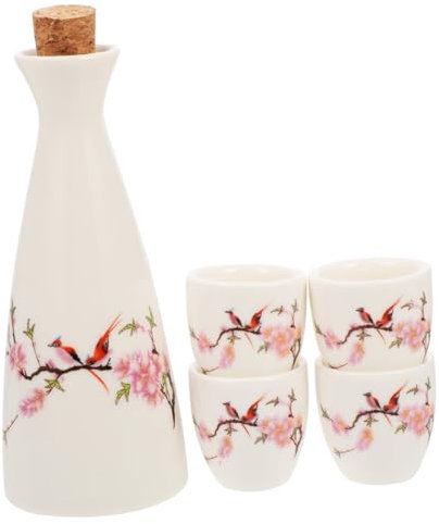 Amosfun Handbemalte Sake-Becher Tee- Und Weinglas-Set Im Japanischen Stil Geeignet Für Familienfeiern