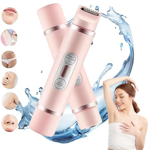 HItianya Rasoir Électrique 2 En 1 Pour Femme, Tondeuse Bikini Pour Femme, Rasoir Électrique Étanche Pour Aisselles, Jambes, Bikini (rose)