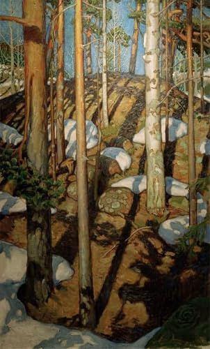 ARToPHIIU Wandkunst Dekorative Gemalde Kunst Poster Leinwanddruck Malerei Frühling in Kalela von Akseli Valdemar Gallen Kallela Leinwand Druck für Heimtextilien 60x90cm