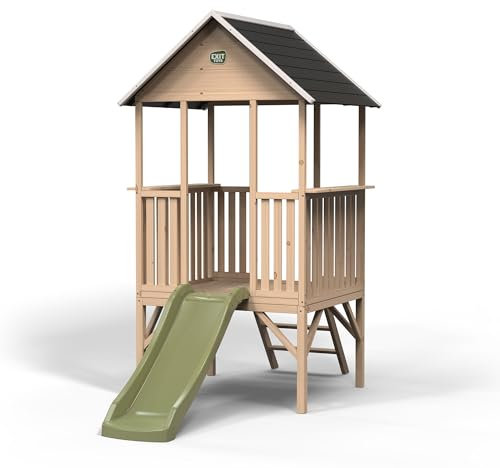 EXIT Panorama 300 Maison de jeu en bois avec toboggan