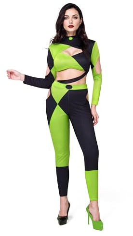 Spooktacular Creations Disfraz de villana verde y negra para mujer de Halloween para fiesta de cosplay de Halloween para adultos