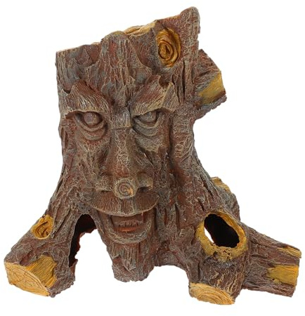 SOIMISS Cachette pour Reptiles Ornée, Grotte Naturelle en Résine, Taille Moyenne, Décor Terrarium pour Lézards et Serpents, Habitat Sécurisé pour Animaux Exotiques