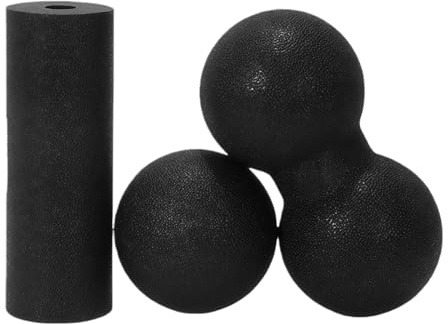 3 Stück Faszienball Set Schwarz,Faszienrolle Klein & Erdnuss Faszienball,Für Osteopressur Massage & Faszientraining, Linderung Von Rücken Muskelschmerzen Verspannungen