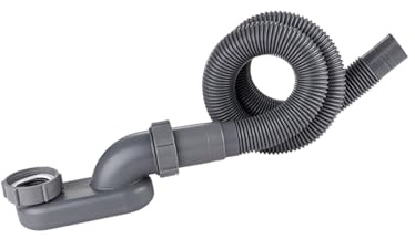Einfach zu installierendes flexibles Abflussrohr mit P Siphon für Badewannendusche. Einfach zu installierendes flexibles Abflussrohr mit P Siphon für Badewannendusche