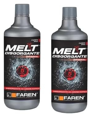 Disgorgante Acido per Scarichi 750 ml, Set 2 Pezzi, Sgorgante per Lavandini, Docce e Tubazioni, Totale 1,5 Litri