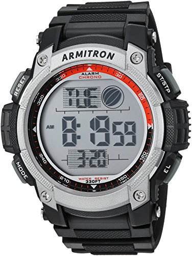 Armitron Sport Reloj cronógrafo Digital para Hombre con Correa de Resina, 40/8252BLK