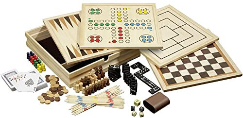 Philos 3098 - Holz-Spielesammlung, medium, mit 10 Spielmöglichkeiten