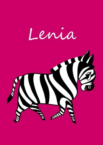 Lenia: personalisiertes Malbuch / Notizbuch / Tagebuch - Zebra - A4 - blanko