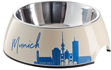 Melamin-Napf München, mit Edelstahlnapf, 700 ml, weiß