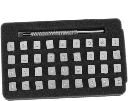 36 Stücke Leder Stanzen Stahl Nummern Leder Stamper Werkzeug für DIY Lederhandwerk Druck (3mm)