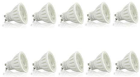 lighteu, 10er Pack LED-Spot 5W 2700K GU10 echt Warmweiß, 400LM, AC 220-240V, 38 Grad,