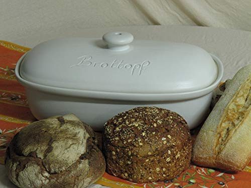 Brottopf oval 40 cm weiß Nik Schmitt & Sohn
