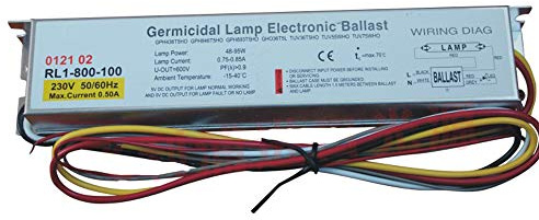 TEPRO RL1-800-100 220-240V 40-100W Lámpara Germicida Balastos Electrónicos para Lámpara UV GPH436T5HO GPH846T5HO GPH893T5HO GHO36T5 TUV75WHO TL100W