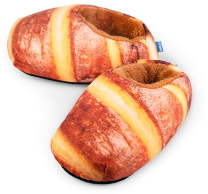 Coddies Pantofole a mocassino per pane, leggere e confortevoli, con impugnatura antiscivolo, scarpe da casa per uomini, donne e adolescenti, regali divertenti di Natale per lei e regali per lui
