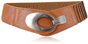 irisaa breiter Damen Gürtel Elastischer Taillengürtel, Hüftgürtel Stretch Gürtel mit Hakenverschluss, Damen Taillengürtel 2020:Braun, Damen Taillengürte Größe:ONE SIZE