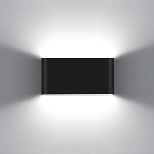 KAWELL 12W Modern Wandlampe LED Wandleuchte Up Down LED Wandbeleuchtung | Innen Außen, Aluminium, Wasserdicht IP65, für Schlafzimmer Badezimmer Wohnzimmer Flur Treppen Korridor