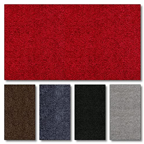 Fußmatte nach Maß PT-MAX | waschbar & unifarben | ab 21,86 € | gewählt: 20-50 cm breit, 20-50 cm lang, rot