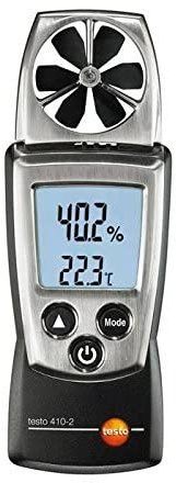 Testo 410-2 Digital Pocket Vane Anemometer, 0.4 to 20 m/s Velocity, -10 to +50° C Temperature, 0 to 100% RH