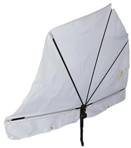 Duo - Masterholder holly SONNENSCHUTZ - FÄCHER - WEISS - Balkon FÄCHERSCHIRM ALU + 360 ° drehbarer Halterung - Made in Baden Württemberg
