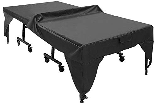 Tischtennis Abdeckung, Tischtennisplatte Abdeckung Schwarz, Abdeckung für Tischtennisplatte, Staubschutz, Wasserdicht, 280x153x73cm, für Outdoor Tischtennisplatten, Terrassenlangtische
