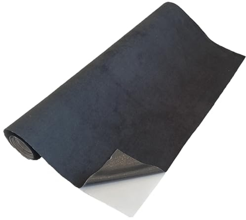 TAPHICEROS Mikrofaserstoff Selbstklebend, Premium Graphite, 300cm x 140cm, Wildleder Optik Kunstleder Wildlederimitat - Stretch Dehnbar Folie Autofolie Stoff für DIY Auto Box Liner Möbelfolie