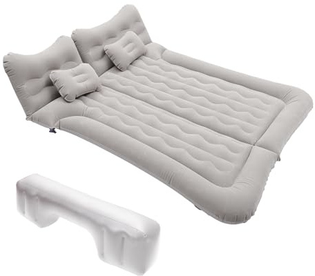 A ABSOPRO Matelas Pneumatique pour Voiture Lit De Camping Matelas d'air Tapis De Couchage PVC Gris