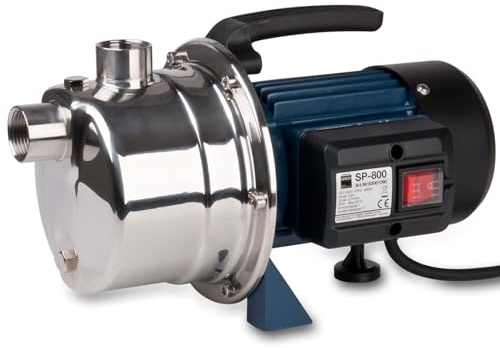 Wagner GREEN SP-800 Gartenpumpe 800W 3700 l/h Edelstahl Spülpumpe für Trommelfilter Teichpumpe selbstansaugend 1 Zoll