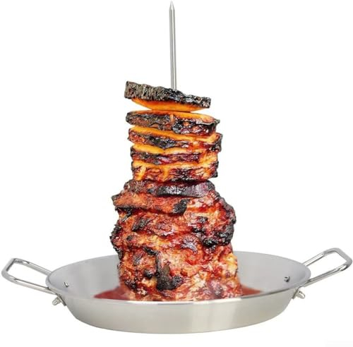 Spiedini verticali per carne, 25,4 cm, confezione da 3 pezzi, in acciaio , per grigliare, casa, cucina, campeggio, picnic