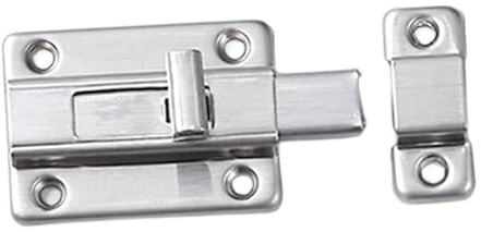 Generic Sliding Lock Door Security Slide Latch Lock Easy to Install Door Bolt Slide Latch Lock for Window Home Internal Doors Bedroom, 2inch