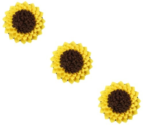 INOOMP 3stücke Adorable Sunflower Hundeschnüffelmatte Langsame Futteraufnahme Beschäftigungsspielzeug Für Welpen Aus Langlebigem Filz Fördert Das Schnüffeln Futteraufnahme Leicht Zu