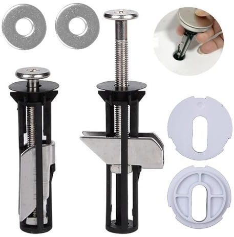 Bulloni e viti per sedili del bagno universali fissaggio per sedili del bagno fissaggio per cerniere superiori a rilascio rapido fissaggio per parti di ricambio universali 2 confezioni