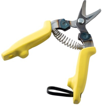 Dr. Cut Shears Gardening Secateurs with Single Hand Light Weight & Ergonomic Silicone Grips Japanese SAIKA Kiiro Sunflower Colour
