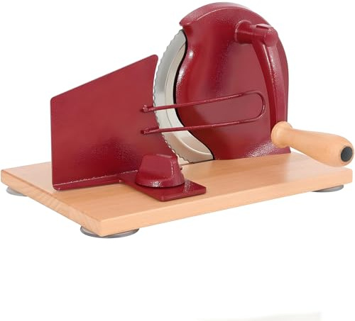 Pan De Pan De Manejo De Manual De Mano, Cortadora De Pan Manual con Chasis Y Diseño De Cuchilla Corrugada De Acero Inoxidable, Cortador para Rodajas Uniformes, Grosor De 0-0.9 Pulgadas Ajustable