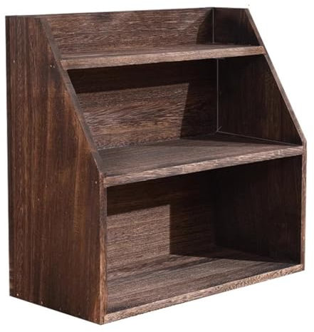 LAJUU Kaffeetassen-Ausstellungsregal Aus Paulownia-Holz, An Der Wand Montiert, 3-stöckig, Tassenstation Aus Holz for Die Arbeitsplatte, Kleines Gewürzregal Im Bauernhausstil, Organizer for Küche