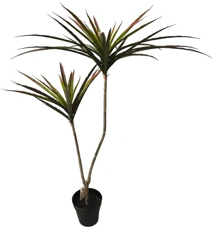 SARKEY Realistic Artificial Dracaena Tree, Tall Fake Silk Plant For Indoor Decor, Faux Yucca Tree, Perfect For Home, Office, Living Room, Patio, And Porch Greening, Housewarming Gift(90cm/35.4in)