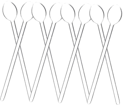 Cuillère à Mélanger en Verre à Long Manche 8 Pièces