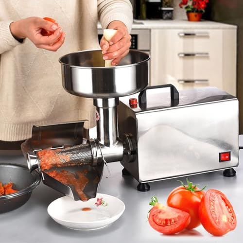Passapomodoro Elettrico Colino elettrico per la spremitura della frutta commerciale, 90-160 kg/h, per la produzione di salse alimentari, utensile per fresatura in acciaio inossidabile