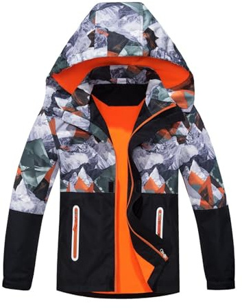 Generisch - Giacca a vento per ragazzi per attività all'aperto, traspirante, leggera, per adolescenti dai 13 ai 16 anni, abbigliamento sportivo casual per tutte le stagioni, cappotto invernale 152