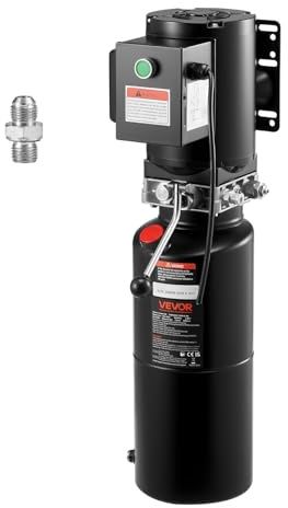 VEVOR Bomba Hidráulica de Simple Efecto, Caudal de Aceite de 6,3 L/min, Presión Máxima de Descarga 22 MPa, para Camiones, Talleres Mecánicos y Elevadores de Vehículos, Negro, 710 x 250 x 260 mm