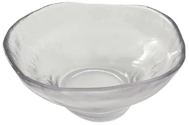 UALXPAO Saladier en cristal Bol en verre créatif transparent de forme irrégulière, vaisselle for la maison, petit-déjeuner, légumes, fruits, salade, fournitures cuisine(Small Bowl)