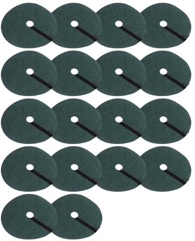 Gettimore 20PCS Green Tree Mulch Rings for Weed Control, Non-Woven Fabric Breathable Garden Ground Cover Mat for Trees, Flower Beds, Vegetables, 15-32cm 32cm